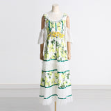 Bohemian Dress off-Shoulder Three-Dimensional Flower Dress