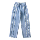 Women Jeans Fashion Slimming Burr Stitching