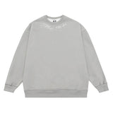 Men Fleece Lined Hoodie round Neck Sweater Men's Loose Sweatshirt Casual Top