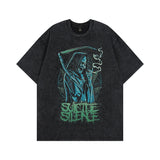 Men T-Shirt Vintage Neckline Short Sleeve Tee
