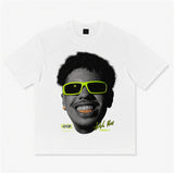 American vintage cotton loose short sleeve cotton football