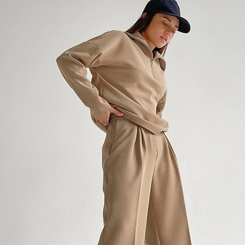 Women Co-Ords Winter Long Sleeve Pullover Hoodie Trousers Casual