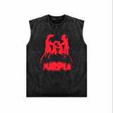 Purple Brand Distressed Tank T Shirts Distressed Sleeveless T-shirt Vest