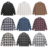 GUILTYPARTIES TIGER Shirts checked striped Hawaiian long-sleeved shirt