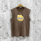 Purple Brand Distressed Tank T Shirts Distressed Sleeveless T-shirt Vest