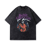 Men T-Shirt Anime Print Distressed