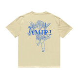 Amiri T Shirt Printed Casual Hip Hop round Neck Short Sleeve T-shirt