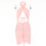 Women Dress Sexy Hot Girl Pleated Dress