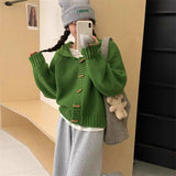 Women Knitted Cardigan Loose Slimming and Short