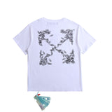Ow T Shirts Irregular Lines Arrow Print Men and Women