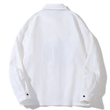 Men Long Sleeved T Shirt Printed Long Sleeve Shirt Men's High Street Casual Loose Shirt Spring and Autumn