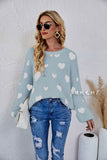 Women Pullover Sweater Love Pattern Knitwear
