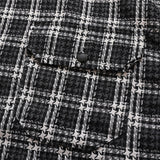 Men Long Sleeved T Shirt Letter Embroidered Street Lapel Long Sleeve Shirt Autumn Loose Fine Plaid Shirt