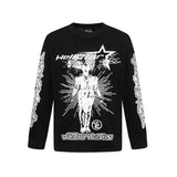 Hellstar long-sleeve T-shirt graffiti portrait print loose version casual long sleeve