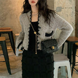 Women Knitted Cardigan Temperament Knitted Small Figure