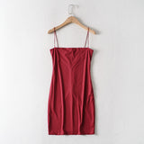 Women Dresses Stretch Slim Suspenders Dress