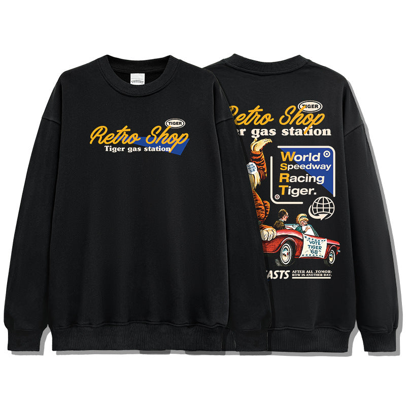 Unisex Long Sleeve Shirt Cartoon Print Loose