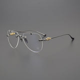 CHH Chrome Hearts Glasses Versatile Frameless Double Beam Ultra Light Toad Myopia Glasses Frame