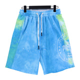 Palm Angle T Shirts Splash-Ink Tie-Dye Sports Beach Pants