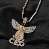 Jewelry Hip Hop CEO Pendant Copper Set Zircon Necklace Alphabet Pieces Spectrum St. Valentine's