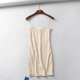 Women Dresses Stretch Slim Suspenders Dress