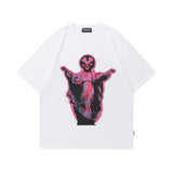 Men T-shirt Angel Print Retro Loose