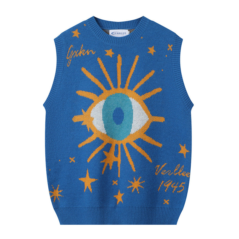 Men Sweater Sleeveless Wool Slim Casual round Neck