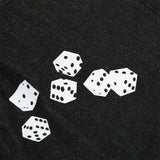 Men Jeans Retro Loose Casual Dice Printing