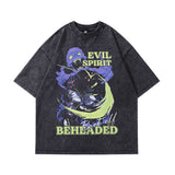 Men T-Shirt Distressed Retro Lazy Style Distressed