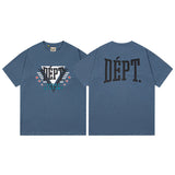 Gallery Dept T-Shirt Letter Pattern Washed Old Short Sleeve T-Shirt