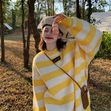 Women Pullover Sweater Loose Fashion Striped Knitted