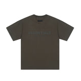 Fog Essentials T Shirts Spring/Summer FOG Season 9 Double Line Plastic Letter V-Neck Short Sleeves