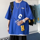 Men T Shirt Summer Thin Loose All-Matching
