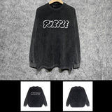 Purple Brand Distressed Long Sleeve Shirt Fashion Distressed Loose Long-sleeved Top