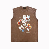 Purple Brand Distressed Tank T Shirts Distressed Sleeveless T-shirt Vest