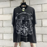 Fog Essentials T Shirts Spring and Summer FOG Joint Series Washing Water Old Crew Neck Short Sleeves