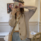Women Knitted Cardigan Loose Slimming Elegant Knitwear