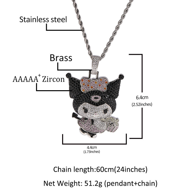 Jewelry Harajuku Girl Black Sweet Wind Cartoon Kuromi Animal St. Valentine's Angel Pieces