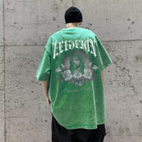 Men T Shirt Oversize Distressed Fashion Brand Short Sleeve