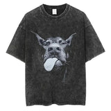 Rottweiler Doberman Retro Graphic Tee Men's Shirt