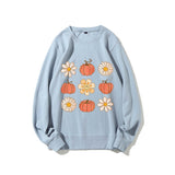 Flowers And Pumpkins Sweatshirt Pumpkin Fall Tee Cozy Autumn