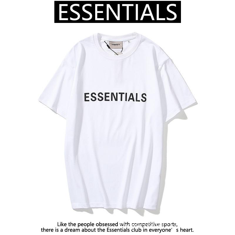 Fear Of God Fog T Shirt Essentials Double Line Letter Loose High Street Short Sleeve T-shirt For Men