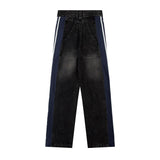 Men Jeans Side Stripes Stitching