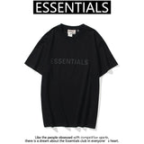 Fear Of God Fog T Shirt Essentials Double Line Letter Loose High Street Short Sleeve T-shirt For Men