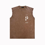 Purple Brand Distressed Tank T Shirts Distressed Sleeveless T-shirt Vest
