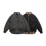 Unisex Coat Winter Cotton-Padded Coat Couple Fake Two Pieces