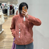 Women Hoodie All-Match Polar Fleece Cute