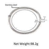 Bracelet Stainless Steel Necklace Jewelry Sense Zircon Cuban Chain Spectrum St. Valentine's