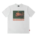Men T-Shirt Cartoon Creative Printing Loose