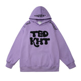 Men Fleece Lined Hoodie Embroidered Letter Hooded Sweater Men's Ins Loose Casual Autumn and Winter